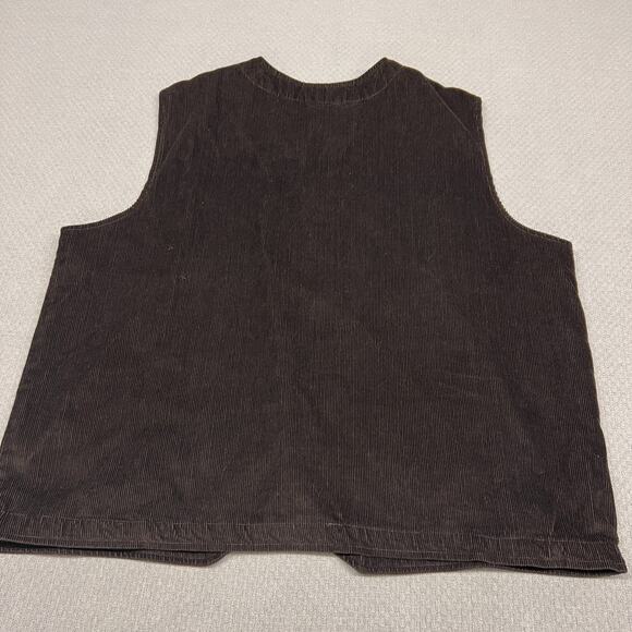 Orton Brothers Corduroy Vest Mens 2XL Brown Cotton Western Classic Casual - Picture 2 of 6